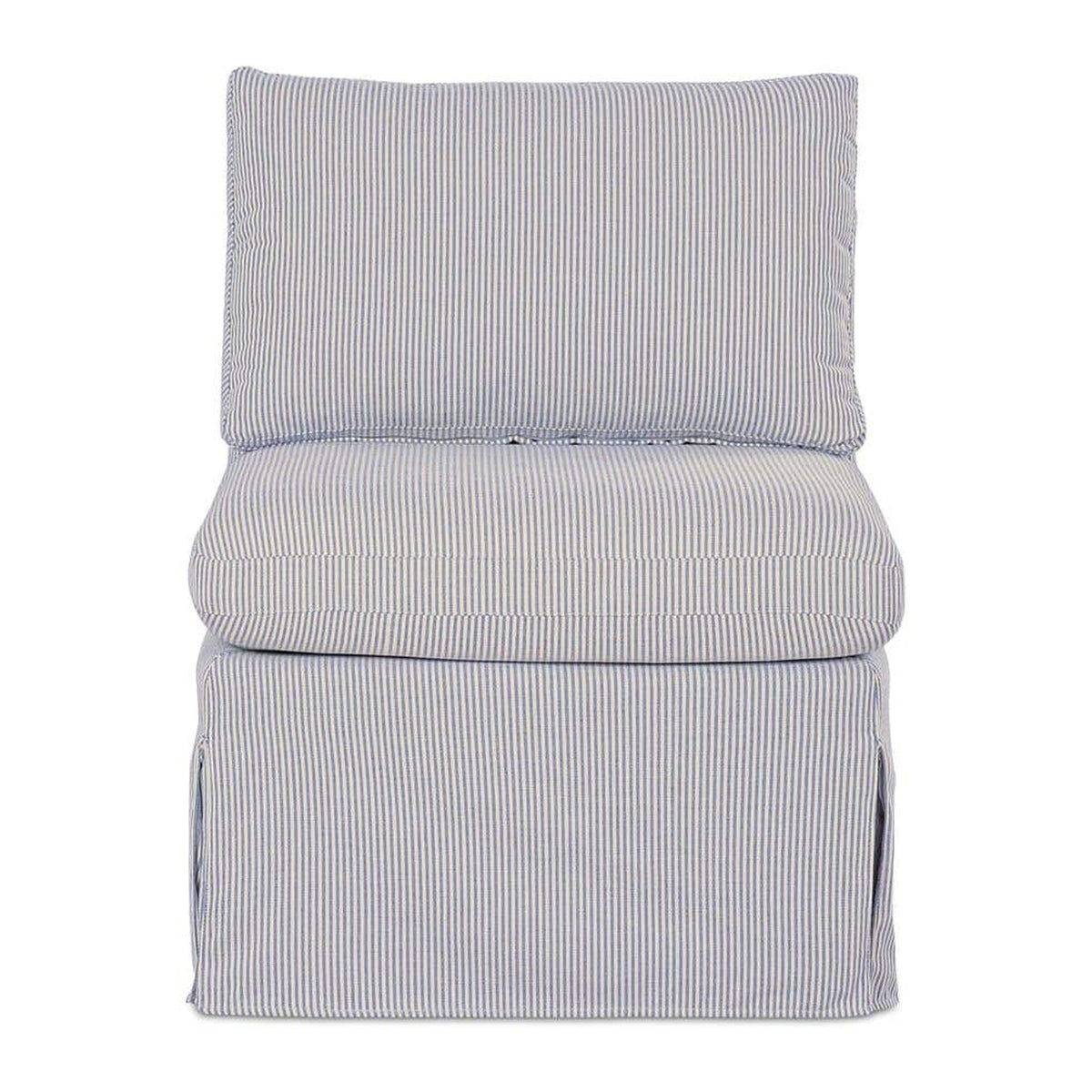 Fable Slipcover Dining Slipper Chair Navy Stripe by Moe's Home Collection