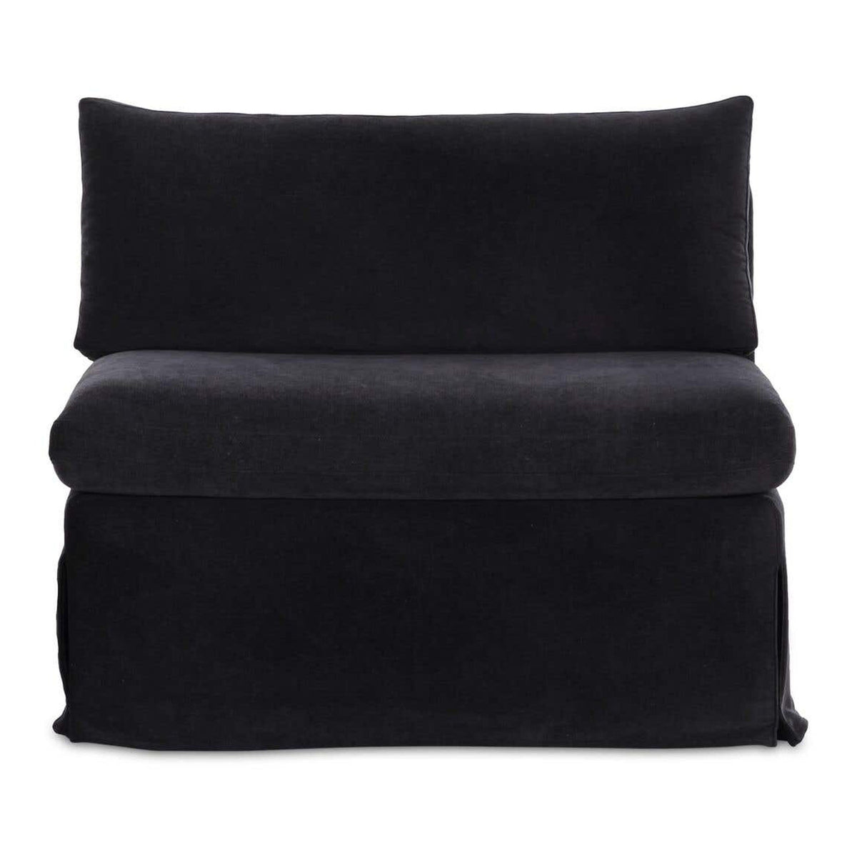 Fable Slipcover Dining Chair and Half Black by Moe's Home Collection