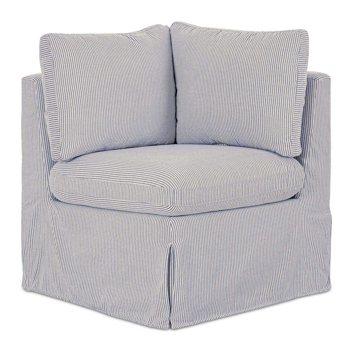 Fable Slipcover Dining Corner Chair Navy Stripe by Moe's Home Collection