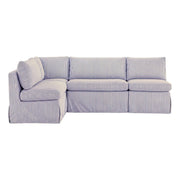 Fable Slipcover Dining Banquette L-Shape Navy Stripe 96 in by Moe's Home Collection