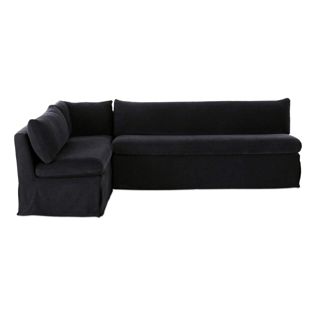 Fable Slipcover Dining Banquette L-Shape Black 100.5 in by Moe's Home Collection