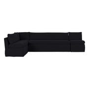 Fable Slipcover Dining Banquette L-Shape Black 125.5 in by Moe's Home Collection