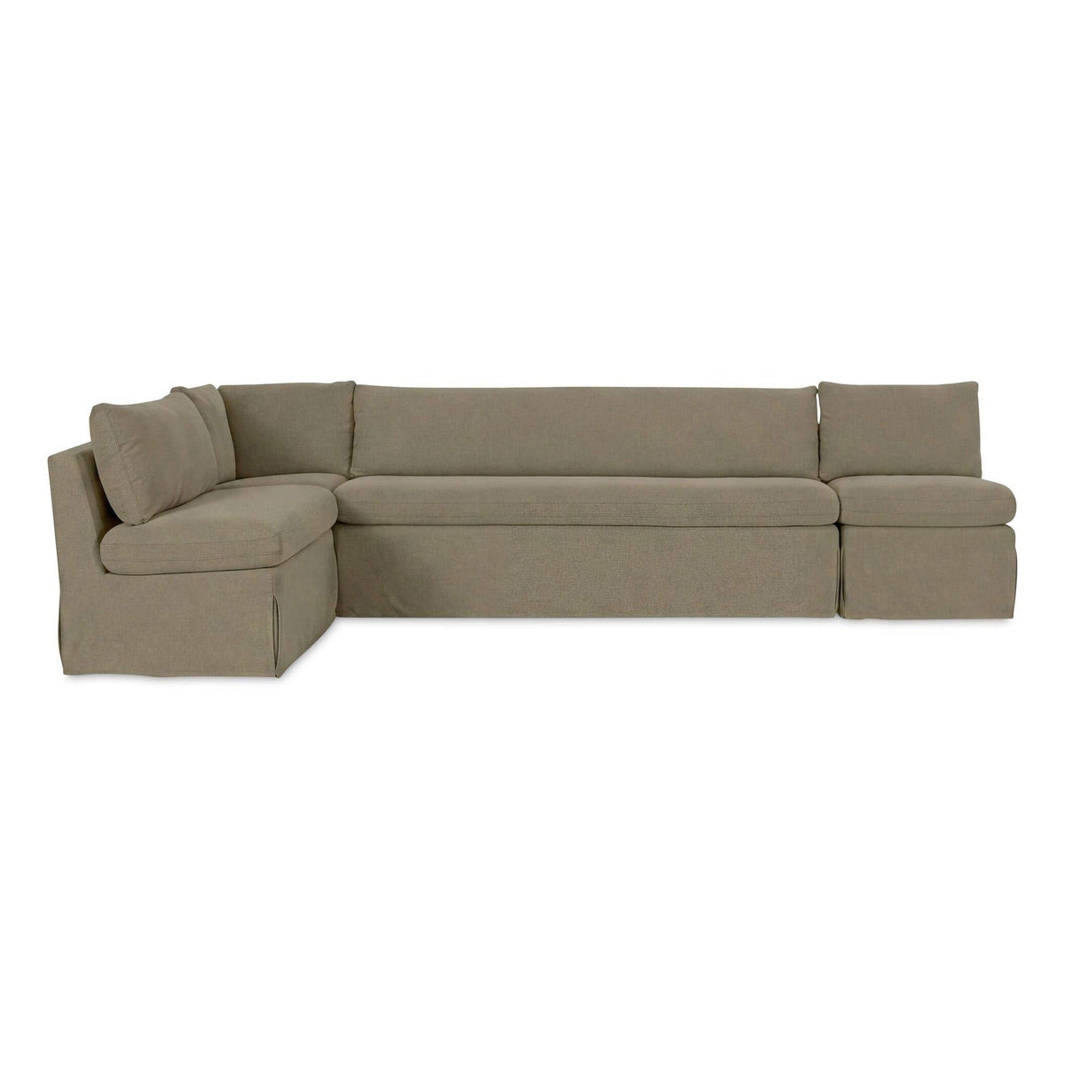 Fable Slipcover Dining Banquette L-Shape Olive 125.5 in by Moe's Home Collection