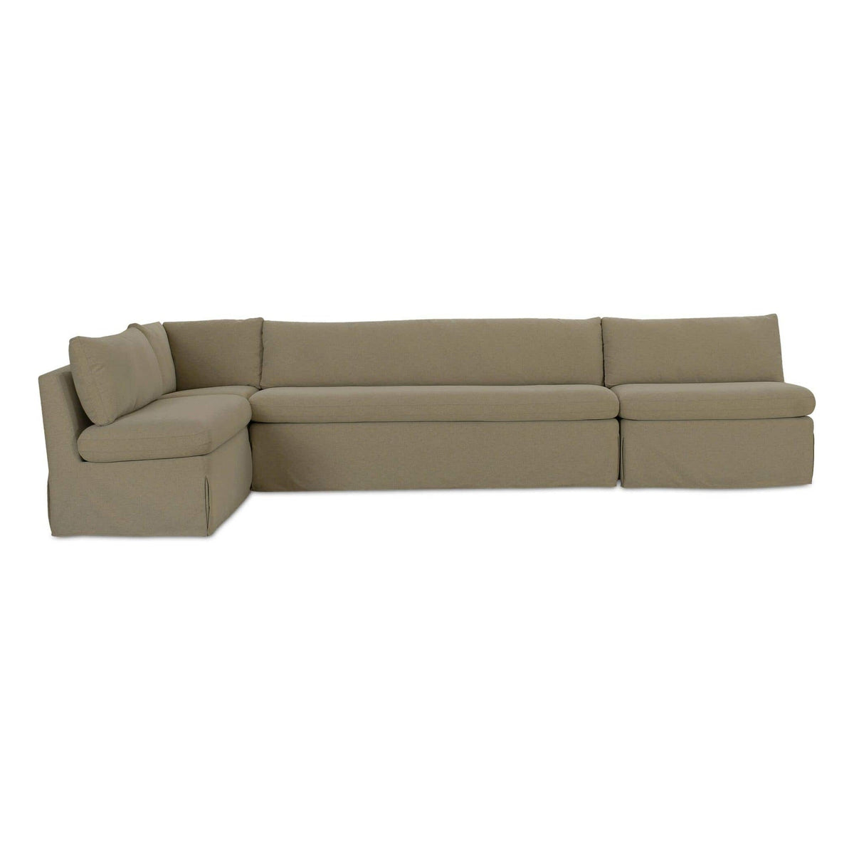 Fable Slipcover Dining Banquette L-Shape Olive 139.5 in by Moe's Home Collection