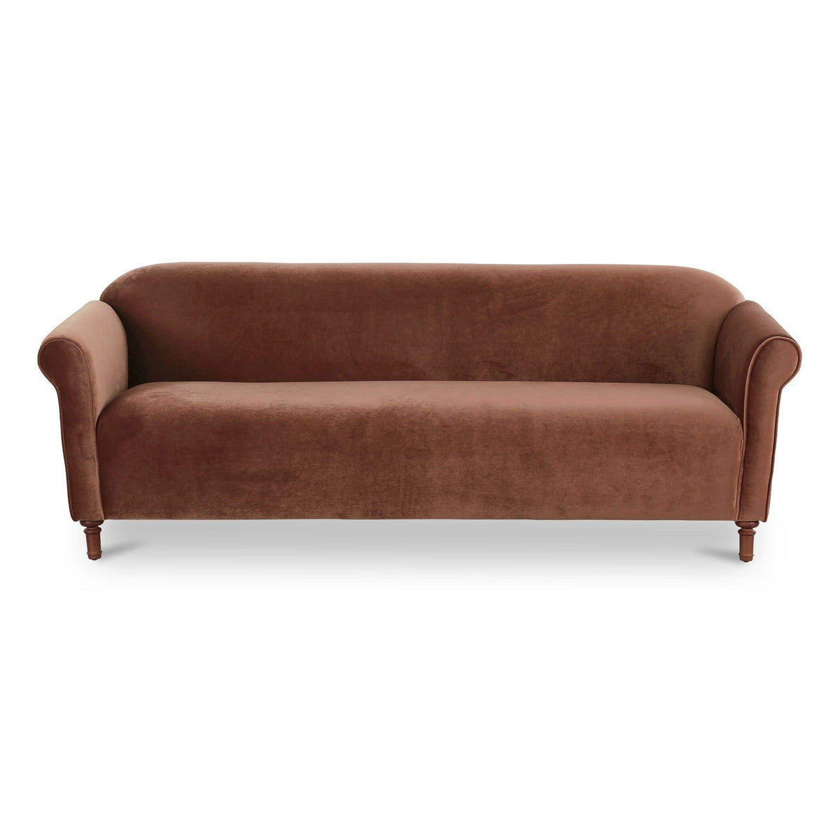 Harmony Sofa Blush Faux Mohair by Moe's Home Collection