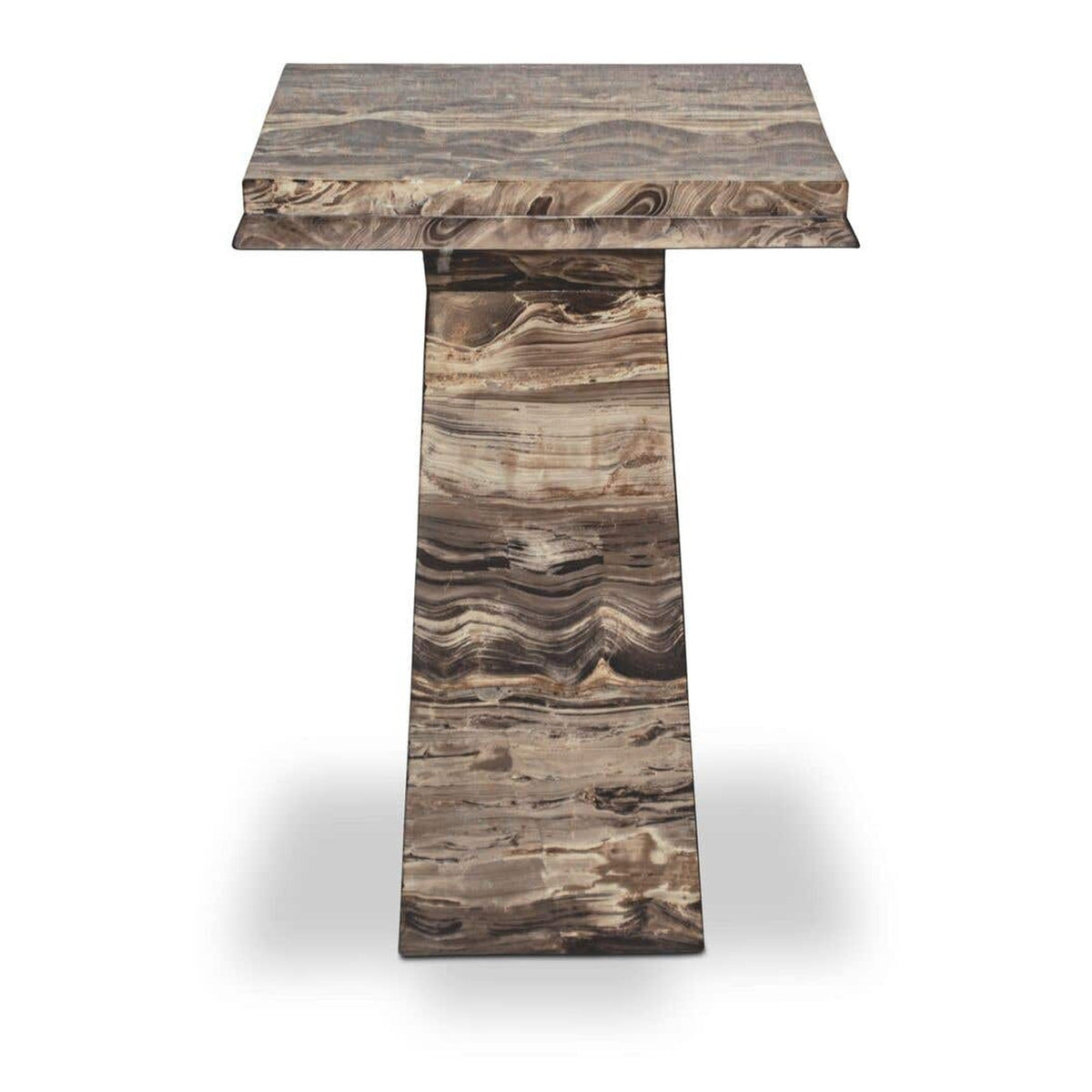 Nella Side Table Cappuccino Marble by Moe's Home Collection