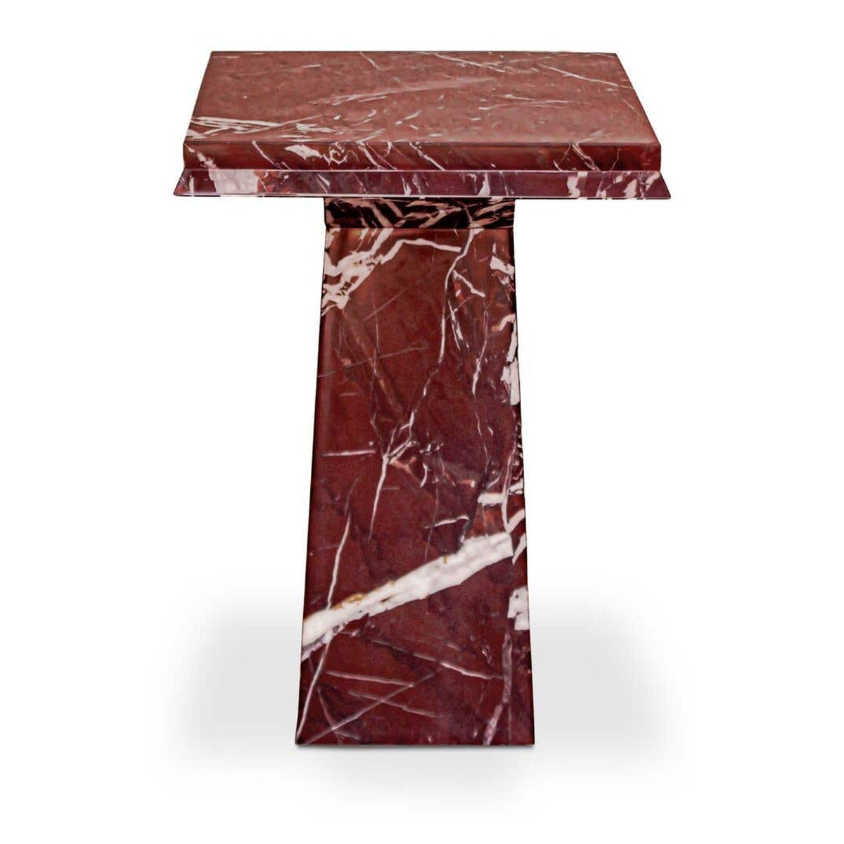 Nella Side Table Rosso Levante Marble by Moe's Home Collection