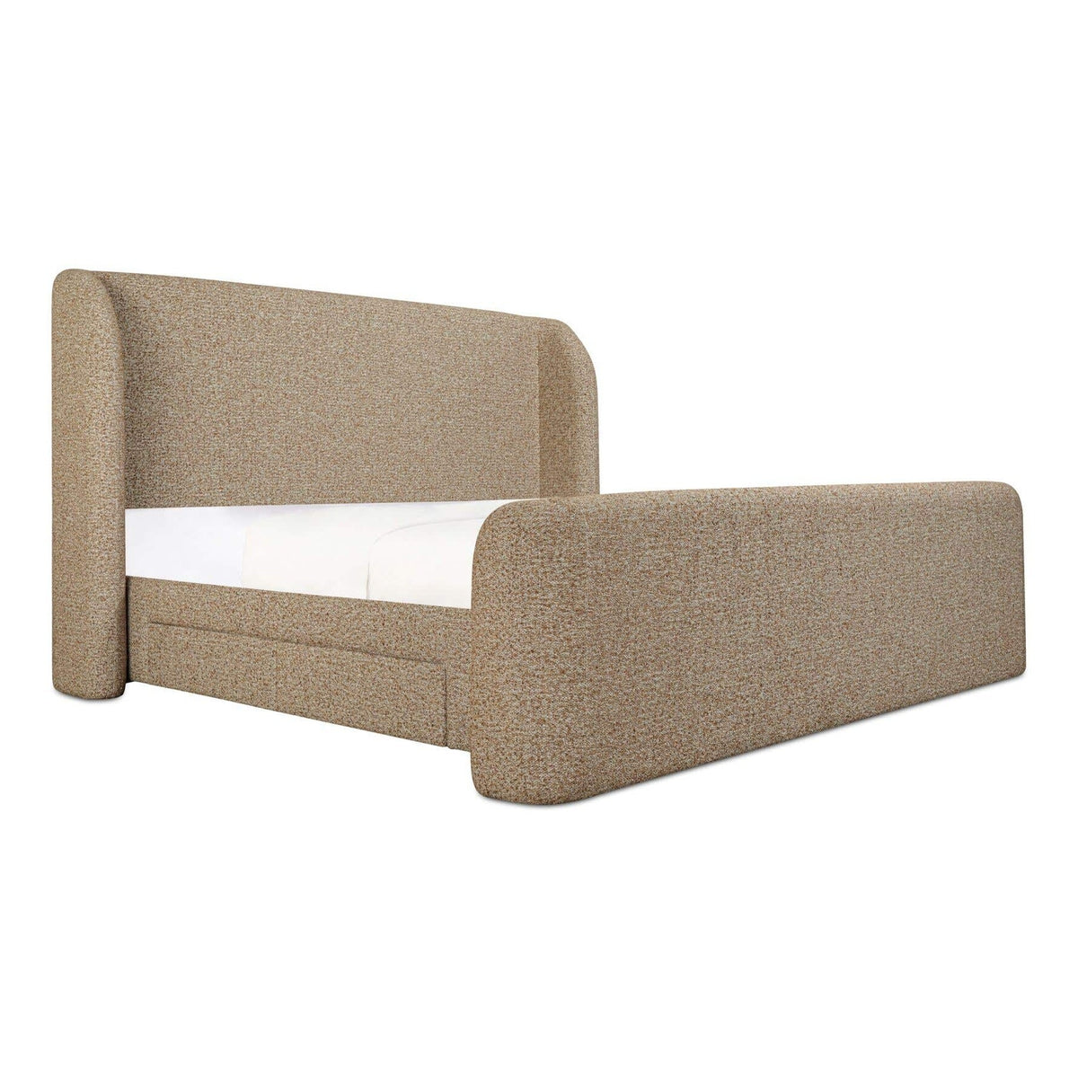 Sophia King Storage Bed Speckled Light Brown by Moe's Home Collection