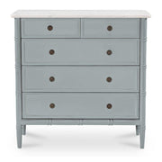 Eleanor 5 Drawer Chest Light Blue by Moe's Home Collection