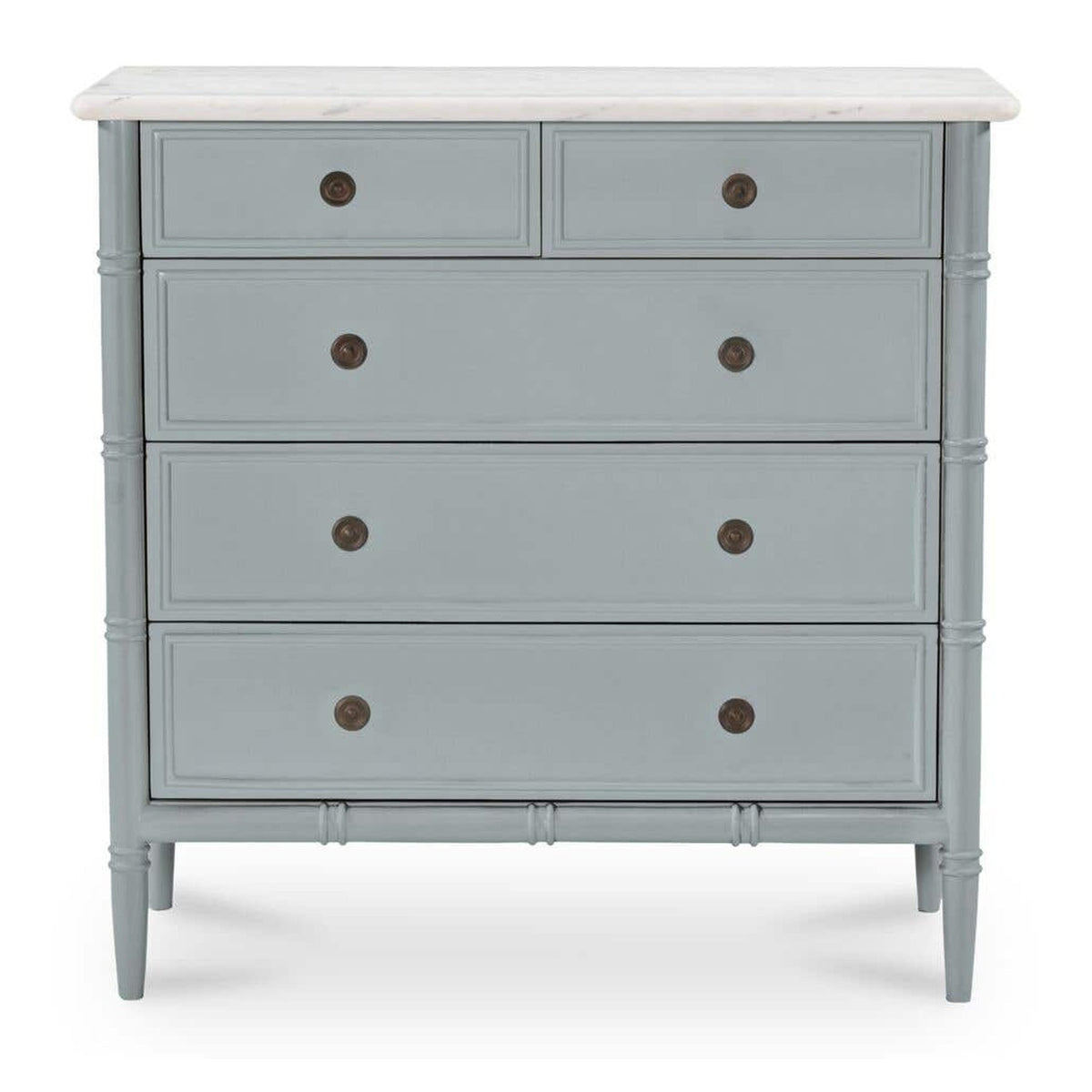 Eleanor 5 Drawer Chest Light Blue by Moe's Home Collection