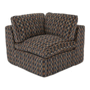 Cates Corner Chair Navy And Brown by Moe's Home Collection