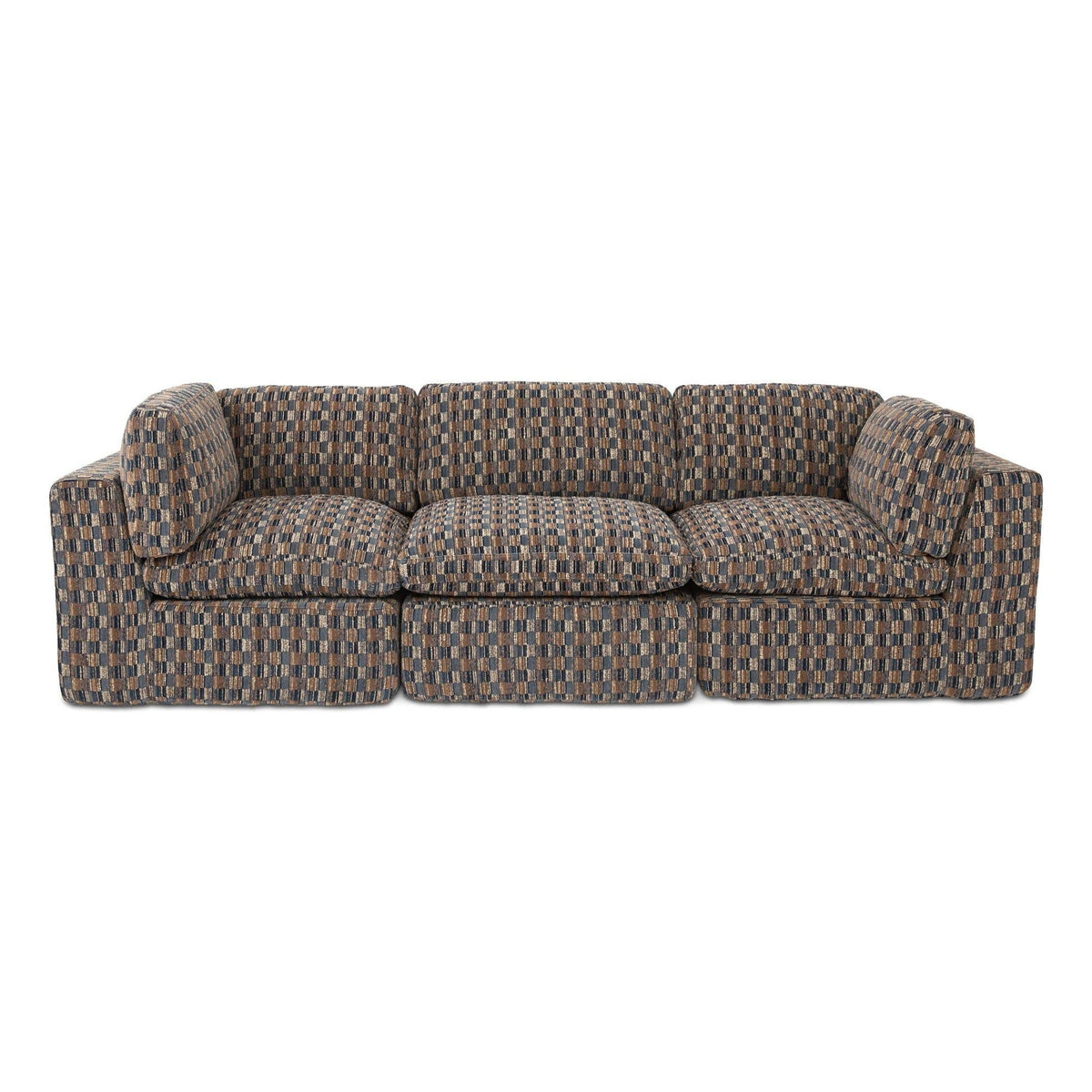 Cates Modular Sofa Navy And Brown by Moe's Home Collection