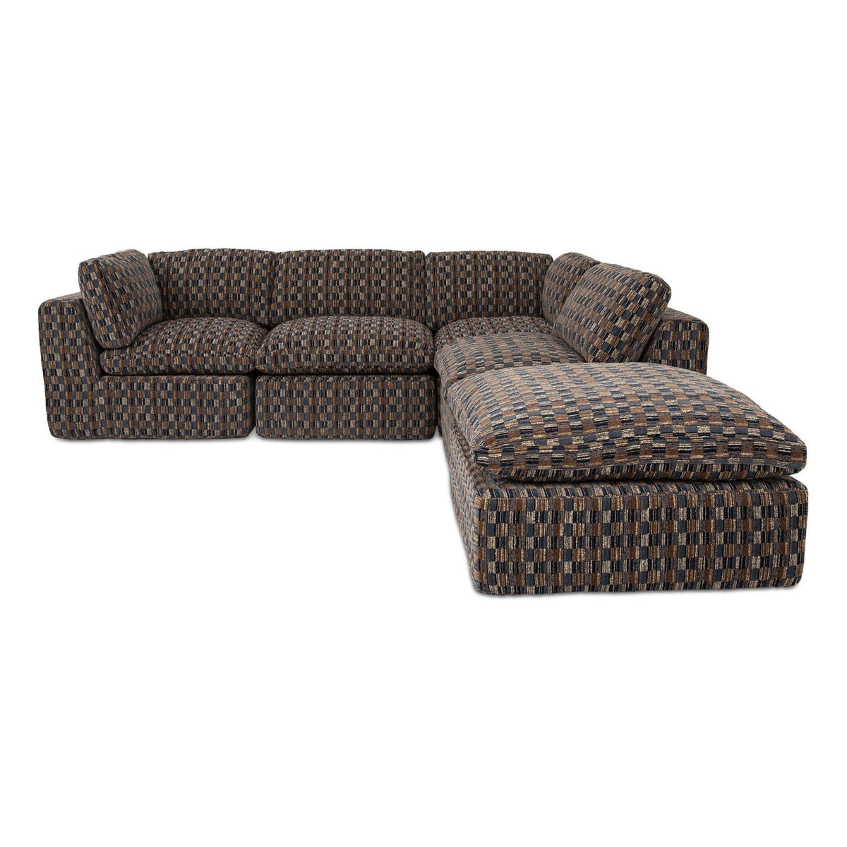 Cates Dream Modular Sectional Navy And Brown by Moe's Home Collection