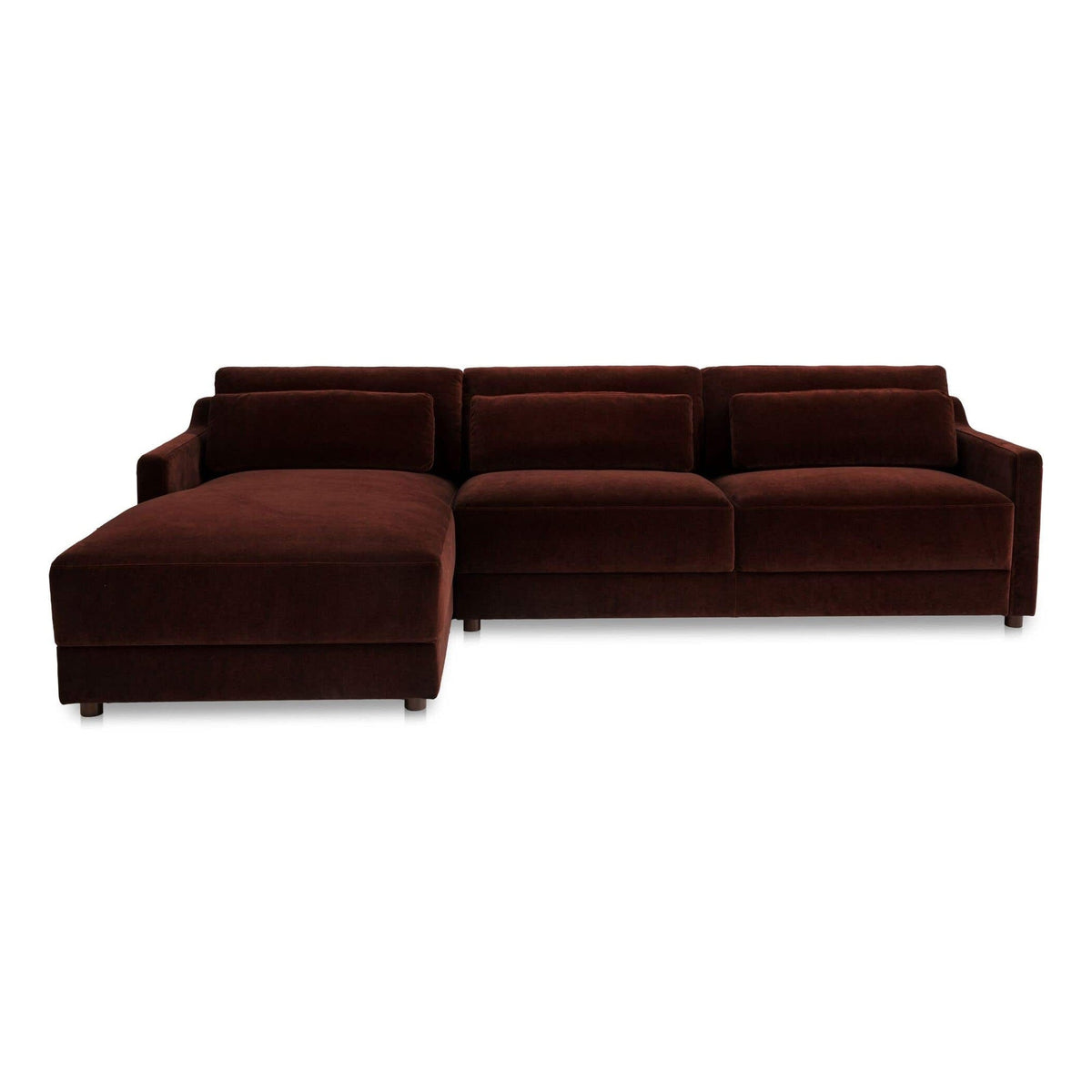 Imogen Sectional Bordeaux Left by Moe's Home Collection
