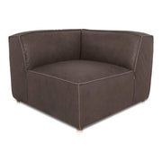 Form Corner Chair Slate Brown Leather by Moe's Home Collection