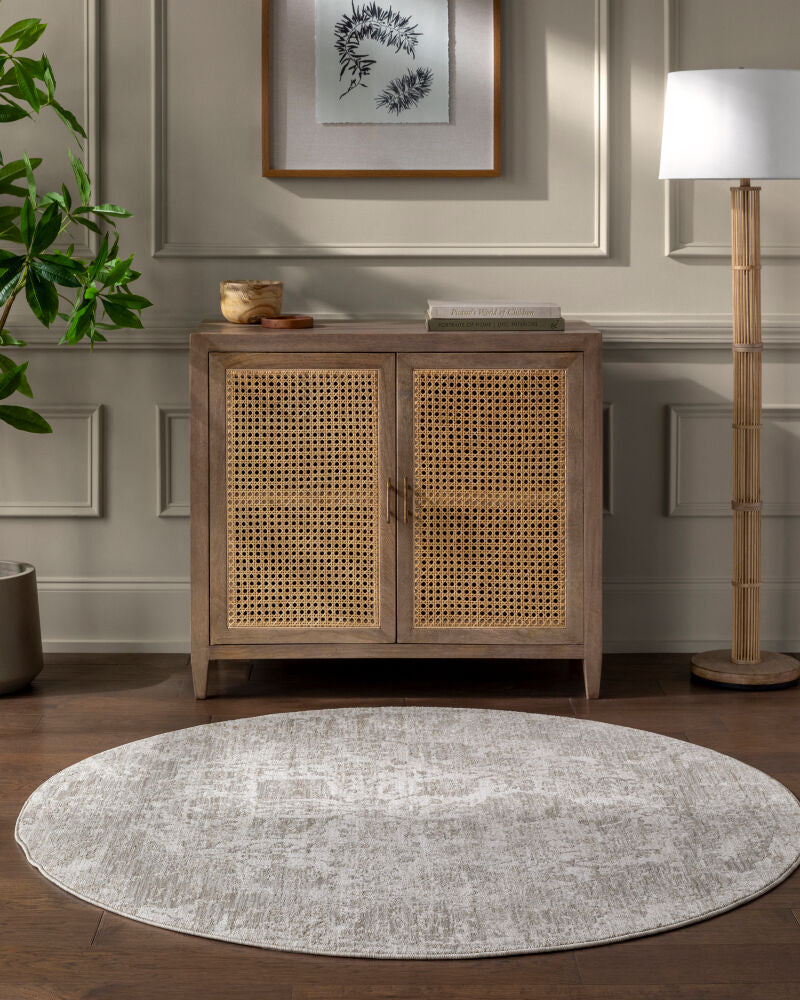 Masterpiece Cream/Medium Gray Machine Woven Rug MPC-2301 - roomscene