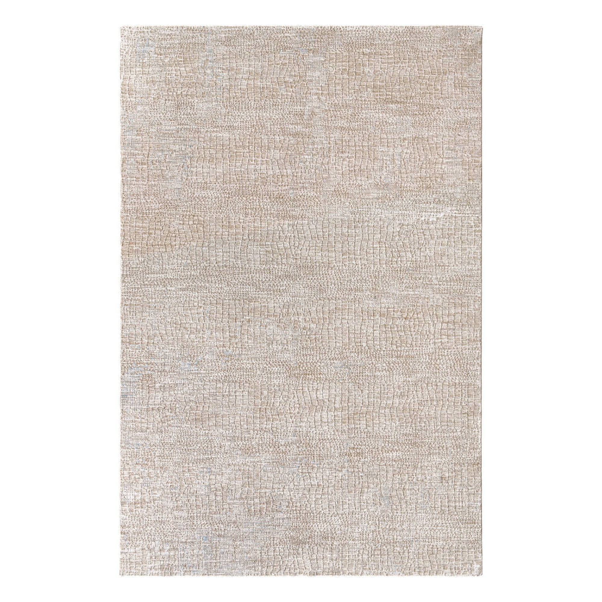 Masterpiece Ice Blue/Medium Gray Machine Woven Rug - 2'7" x 10'