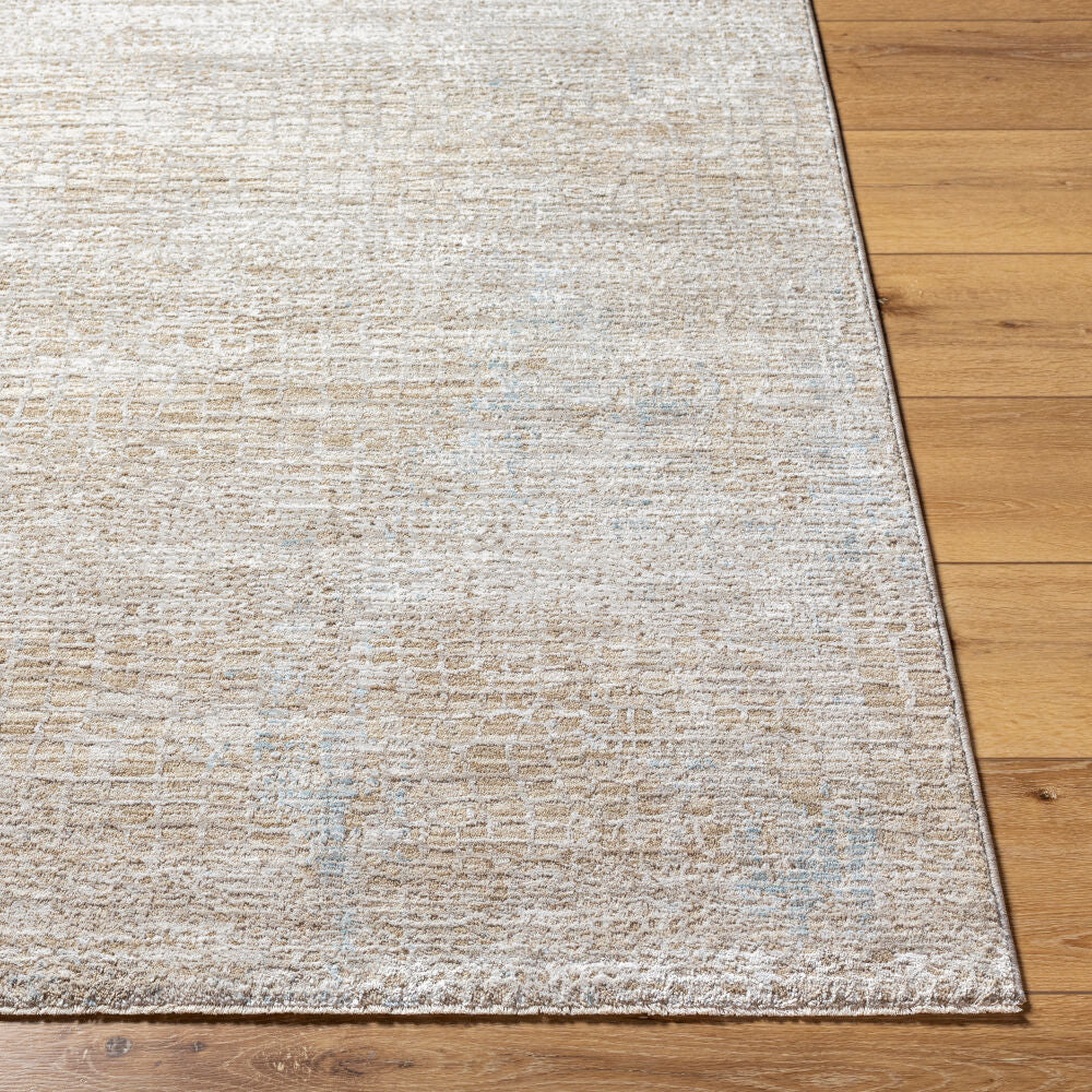 Masterpiece Ice Blue/Medium Gray Machine Woven Rug - front