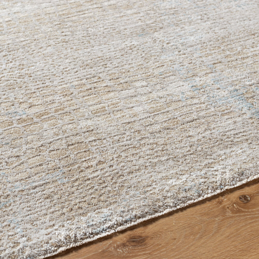 Masterpiece Ice Blue/Medium Gray Machine Woven Rug - texture
