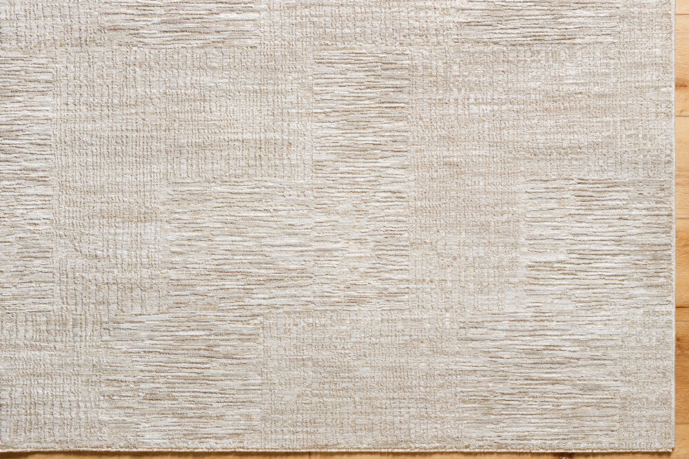 Masterpiece Cream/Medium Gray Machine Woven Rug MPC-2309 - overhead