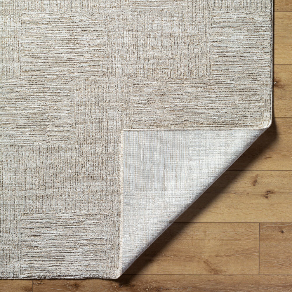 Masterpiece Cream/Medium Gray Machine Woven Rug MPC-2309 - fold