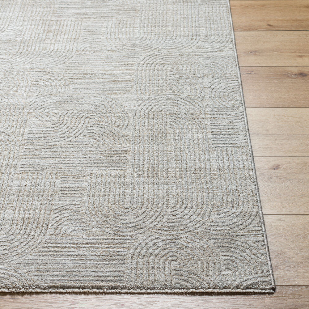 Masterpiece Cream/Medium Gray Machine Woven Rug MPC-2311 - front