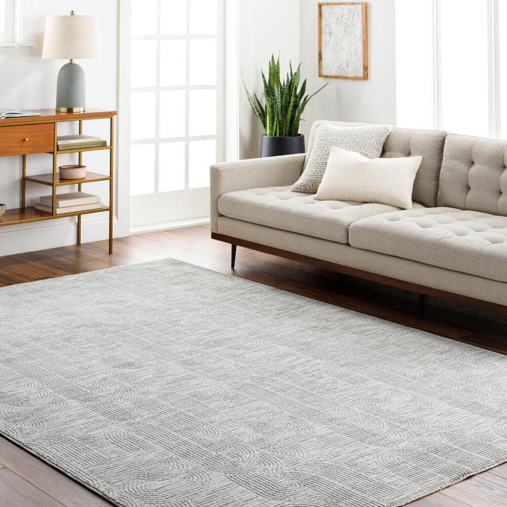 Masterpiece Cream/Medium Gray Machine Woven Rug MPC-2311 - roomscene