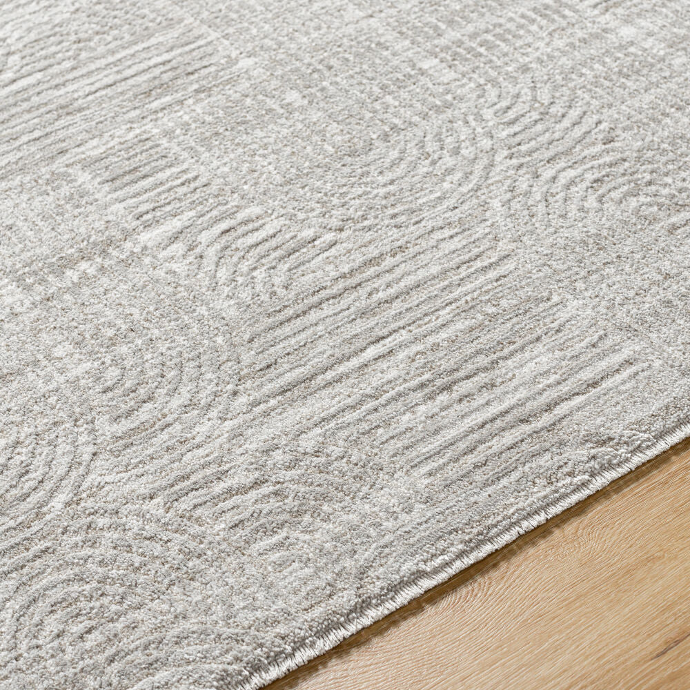 Masterpiece Cream/Medium Gray Machine Woven Rug MPC-2311 - texture