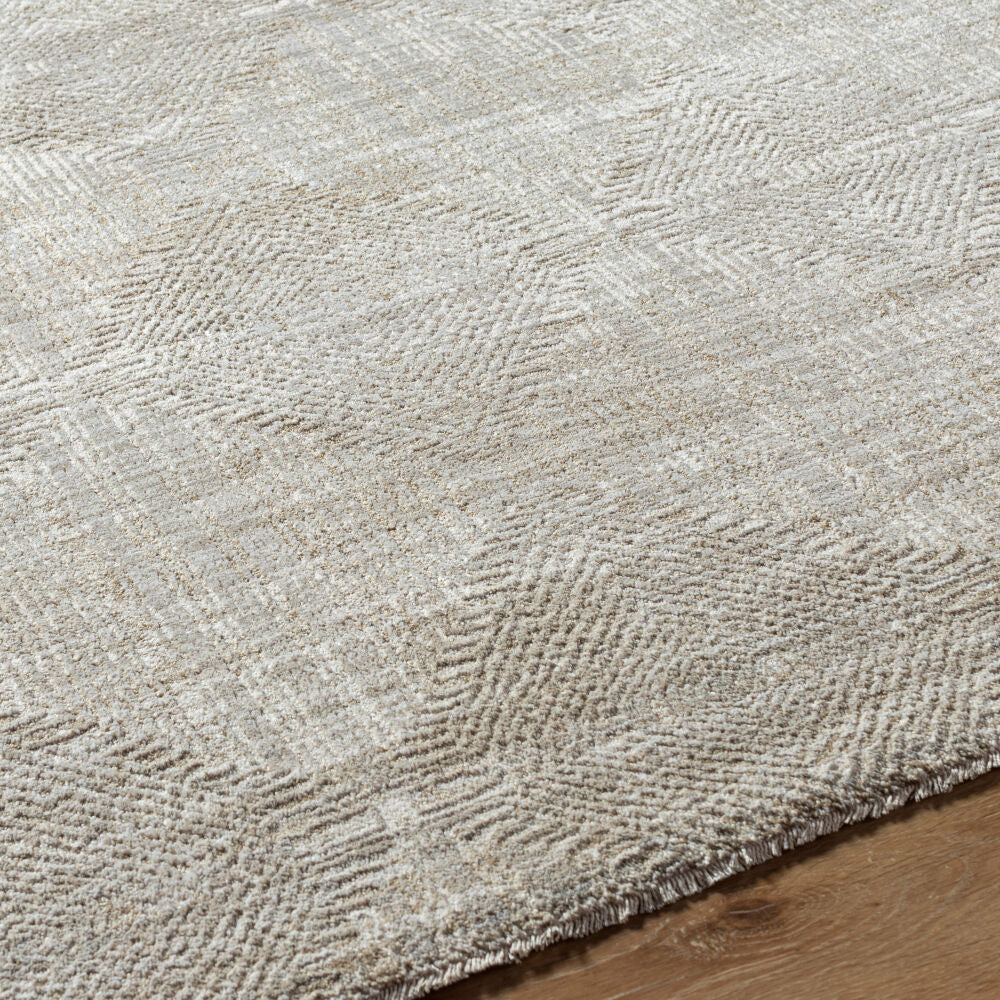 Masterpiece Cream/Medium Gray Machine Woven Rug MPC-2313 - texture