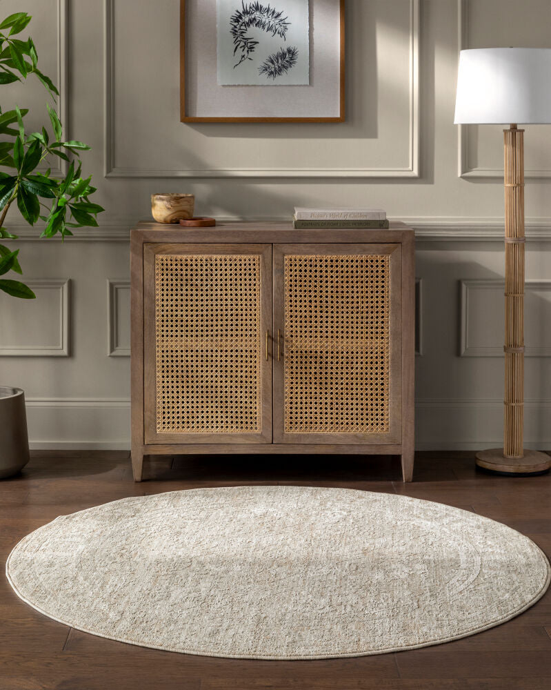 Masterpiece Cream/Medium Gray Machine Woven Rug MPC-2315 - roomscene