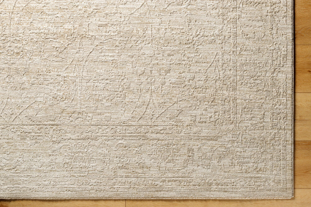 Masterpiece Cream/Medium Gray Machine Woven Rug MPC-2315 - overhead