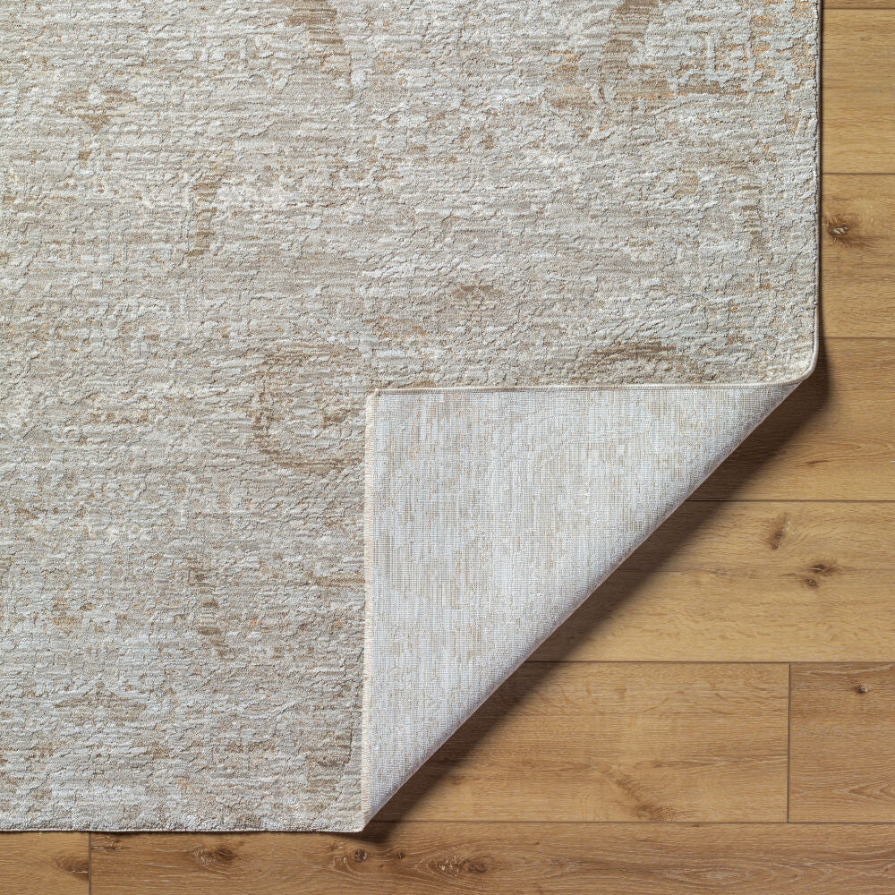 Masterpiece Cream/Tan Machine Woven Rug - fold