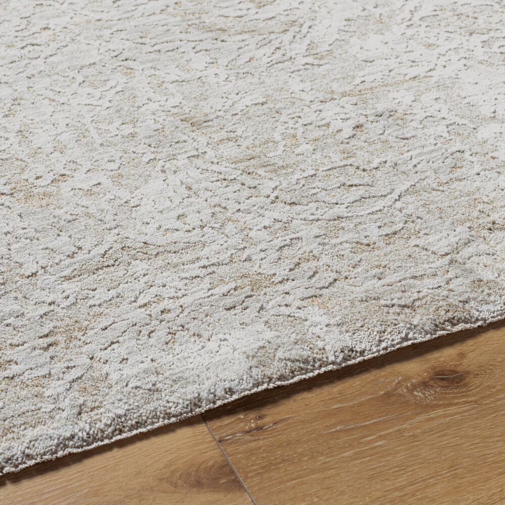 Masterpiece Cream/Tan Machine Woven Rug - texture