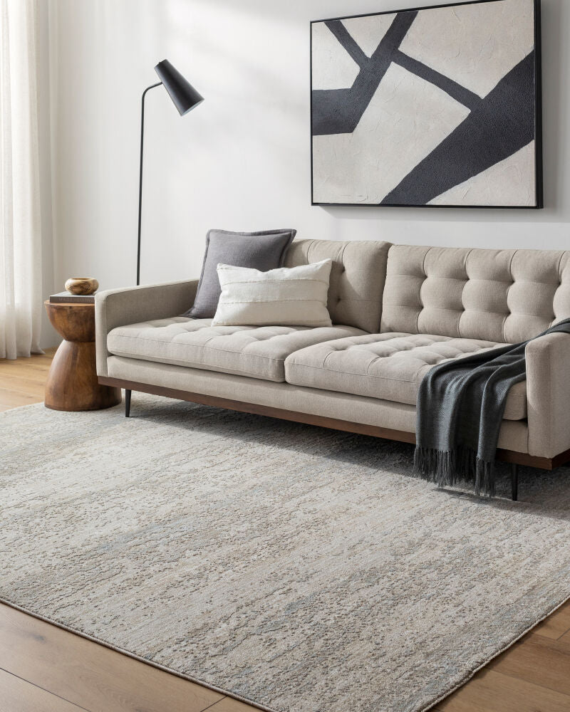 Masterpiece Cream/Medium Gray Machine Woven Rug MPC-2319 - roomscene