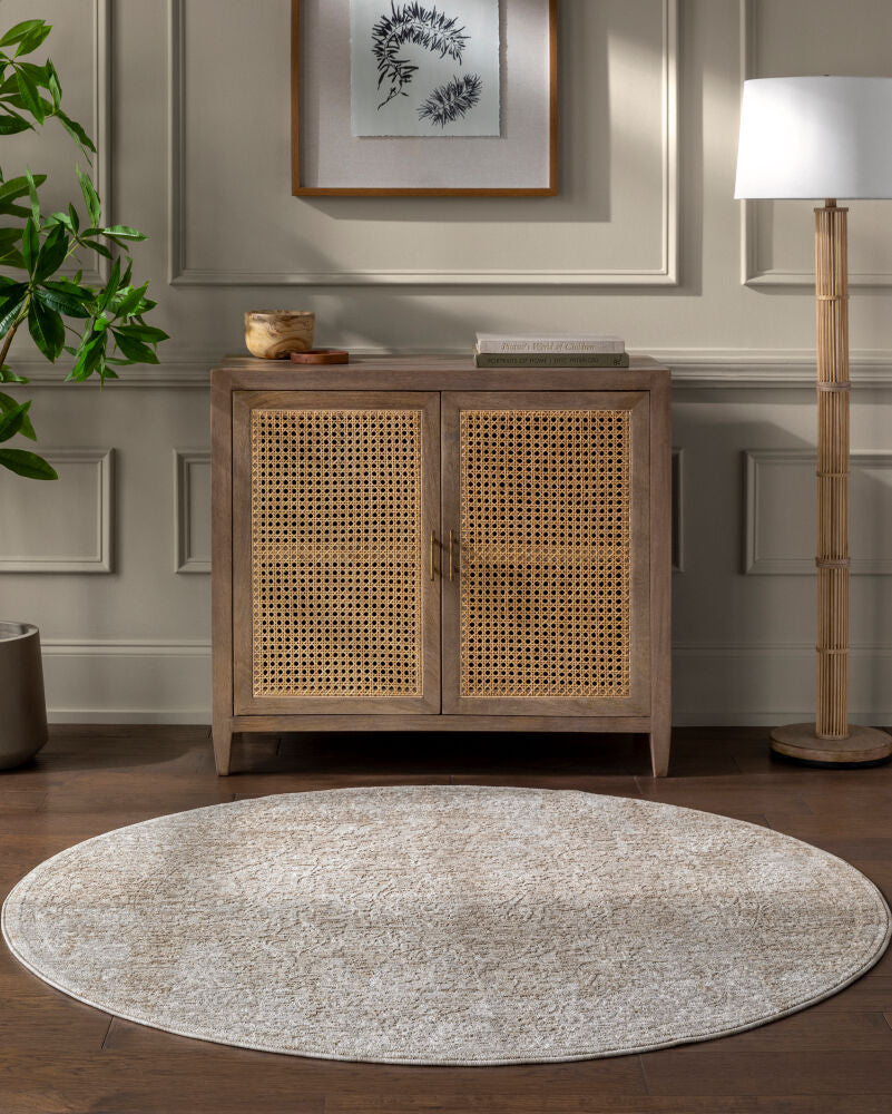 Masterpiece Cream/Medium Gray Machine Woven Rug MPC-2322 - roomscene