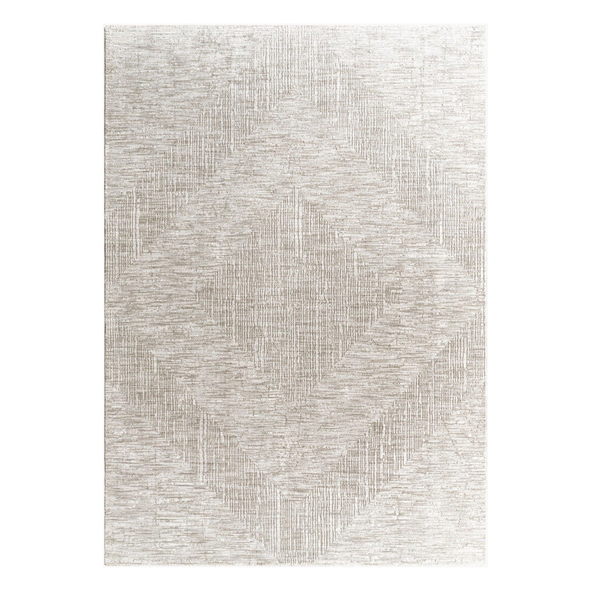 Masterpiece Cream/Medium Gray Machine Woven Rug MPC-2324 - 2'7" x 10'