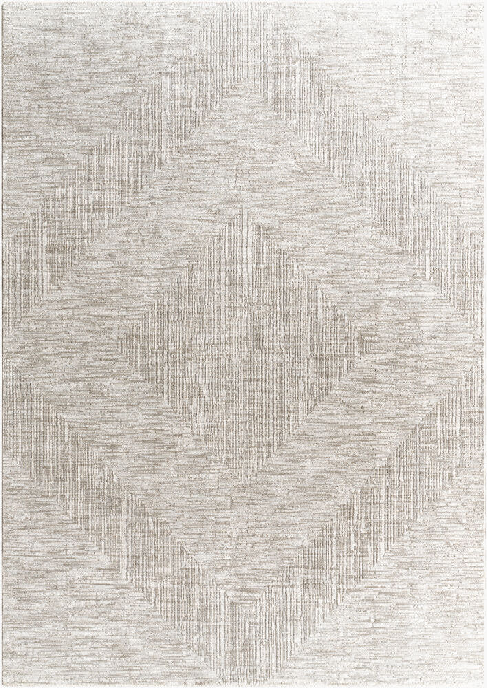 Masterpiece Cream/Medium Gray Machine Woven Rug MPC-2324 - 2'7" x 10'