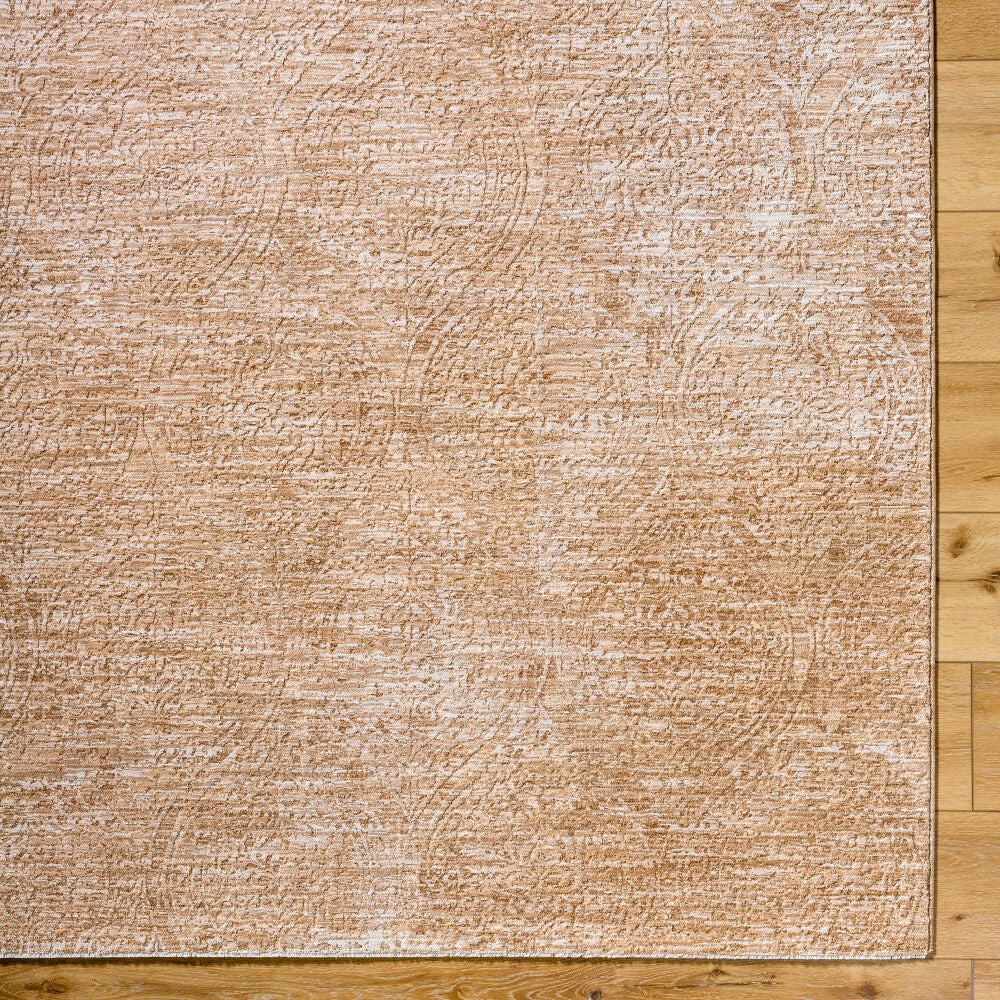 Masterpiece Beige/Light Beige Machine Woven Rug - overhead