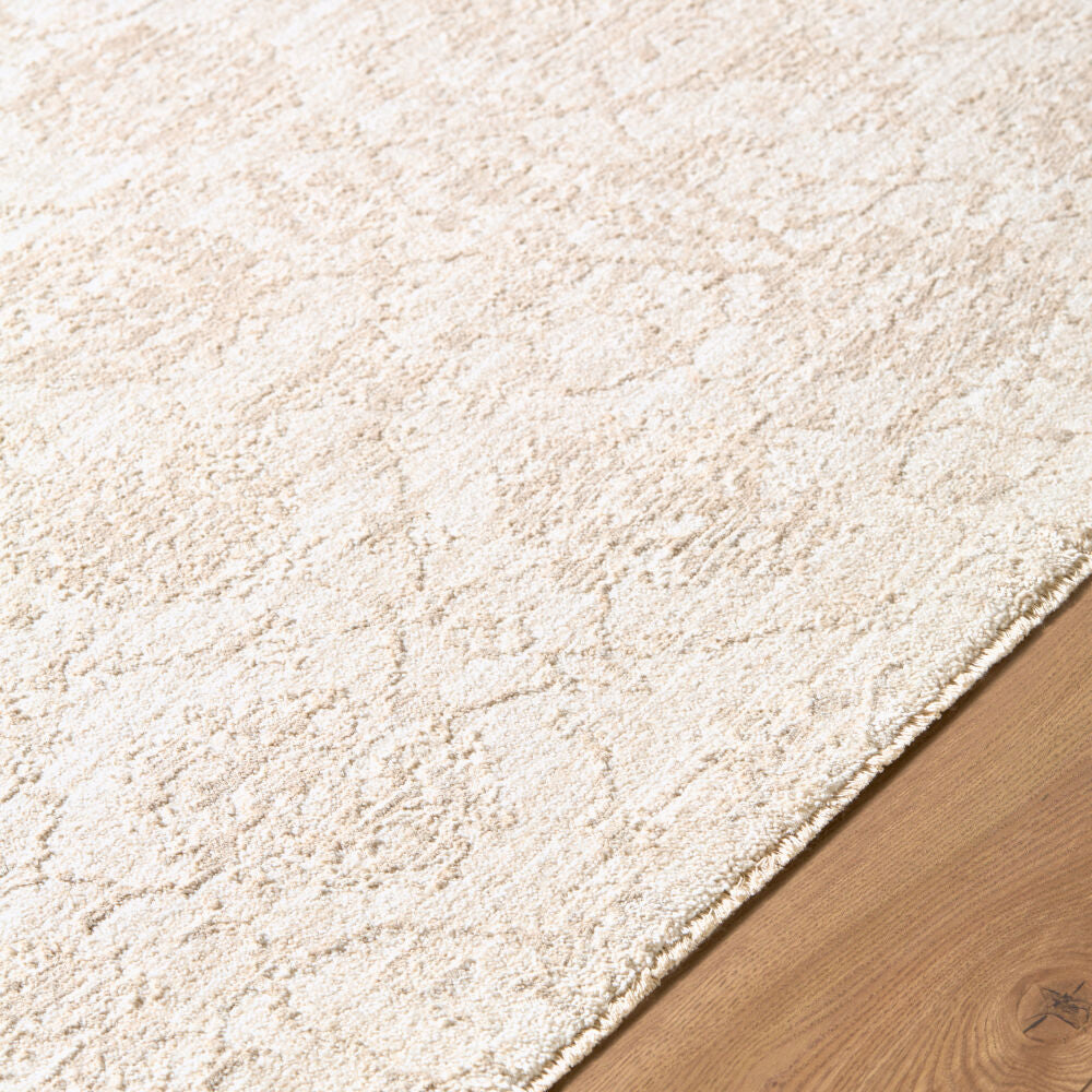 Masterpiece Cream/Off-White Machine Woven Rug - texture