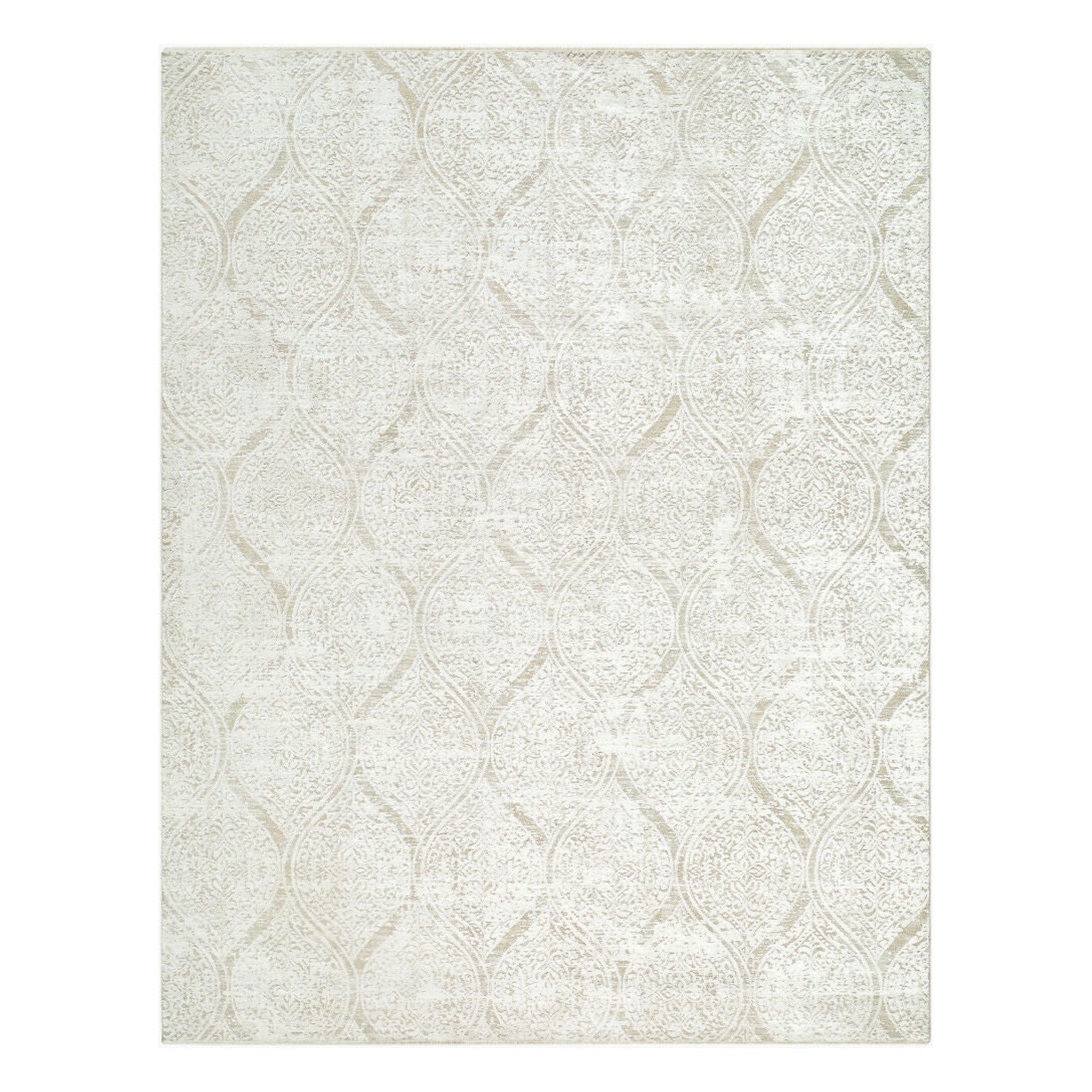 Masterpiece Ivory/White Machine Woven Rug MPC-2334 - 2'7" x 10'