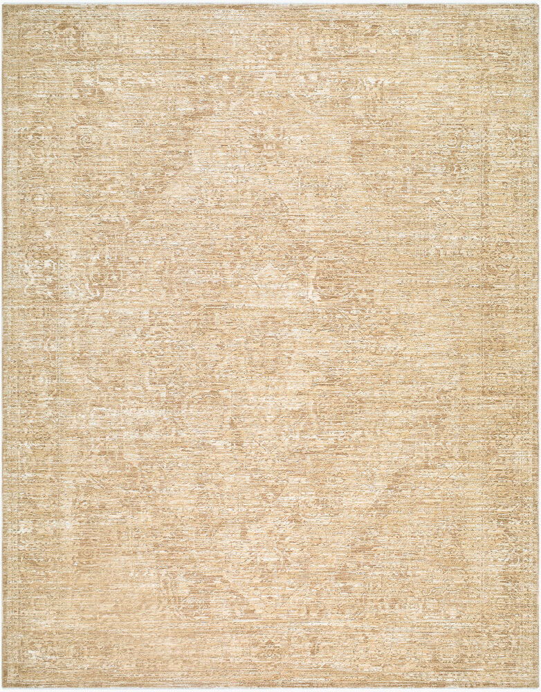 Masterpiece Light Gray/Tan Machine Woven Rug - 2'7" x 10'