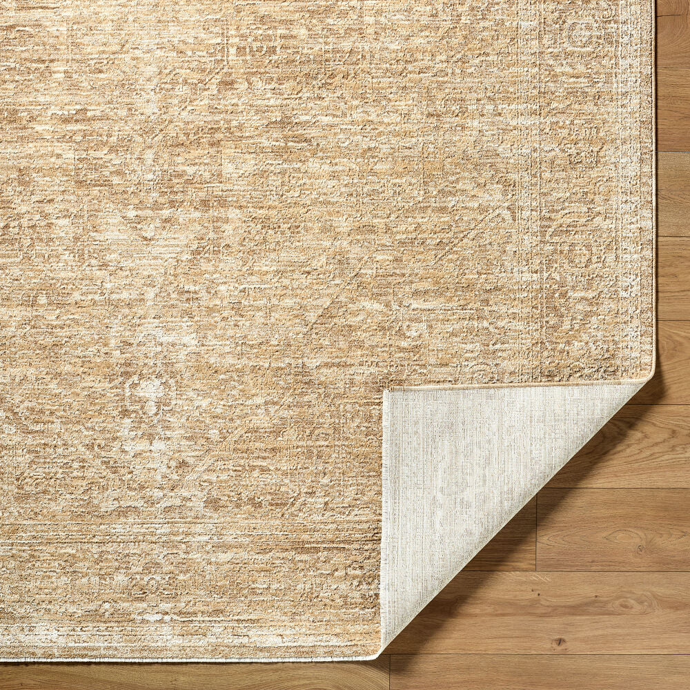 Masterpiece Light Gray/Tan Machine Woven Rug - fold