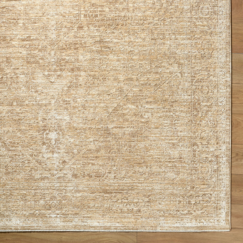 Masterpiece Light Gray/Tan Machine Woven Rug - overhead