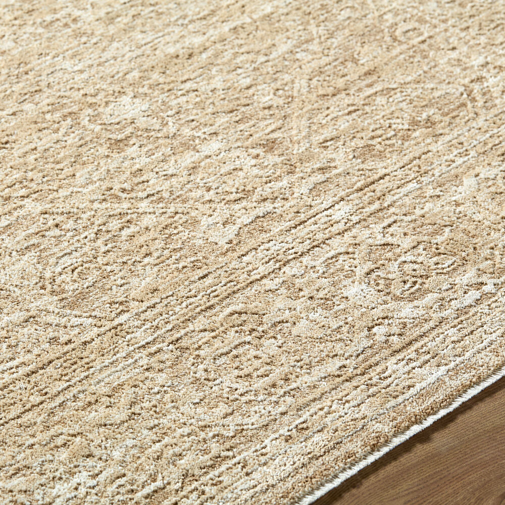 Masterpiece Light Gray/Tan Machine Woven Rug - texture