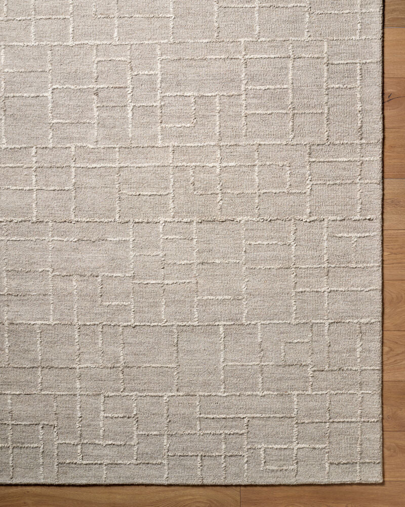 Matterhorn Medium Gray Handmade Rug - overhead