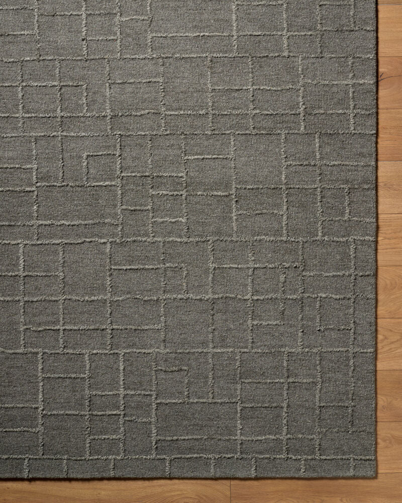Matterhorn Dark Brown Handmade Rug - overhead