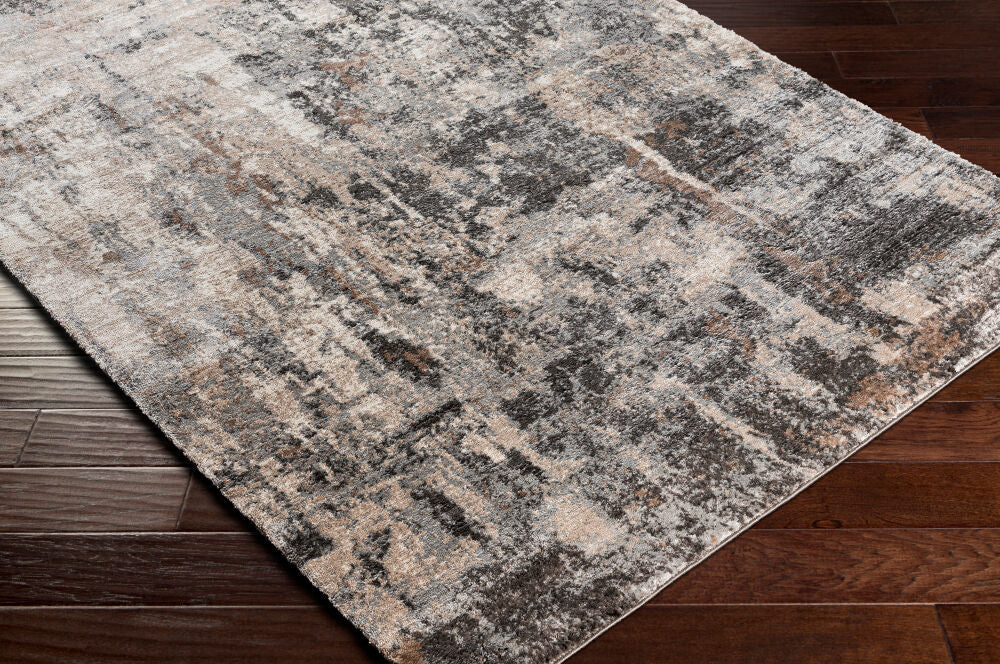 Montana Black/Tan Machine Woven Rug MTN-2303 - corner