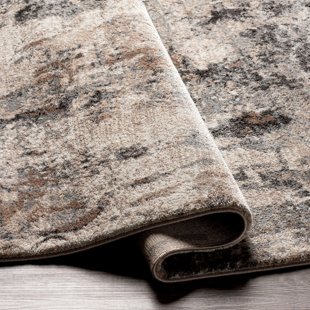 Montana Black/Tan Machine Woven Rug MTN-2303 - fold