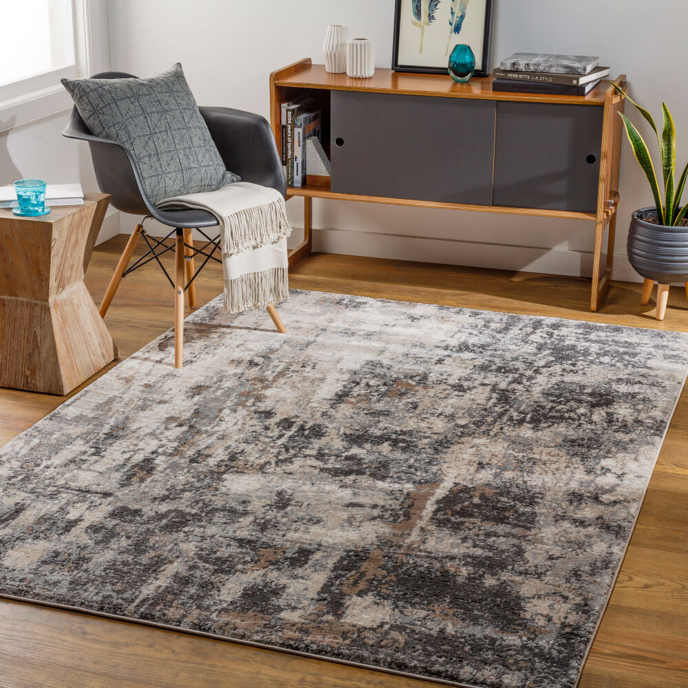 Montana Black/Tan Machine Woven Rug MTN-2303 - roomscene