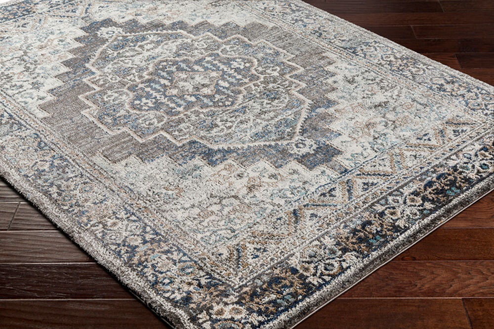 Montana Black/Tan Machine Woven Rug MTN-2307 - corner